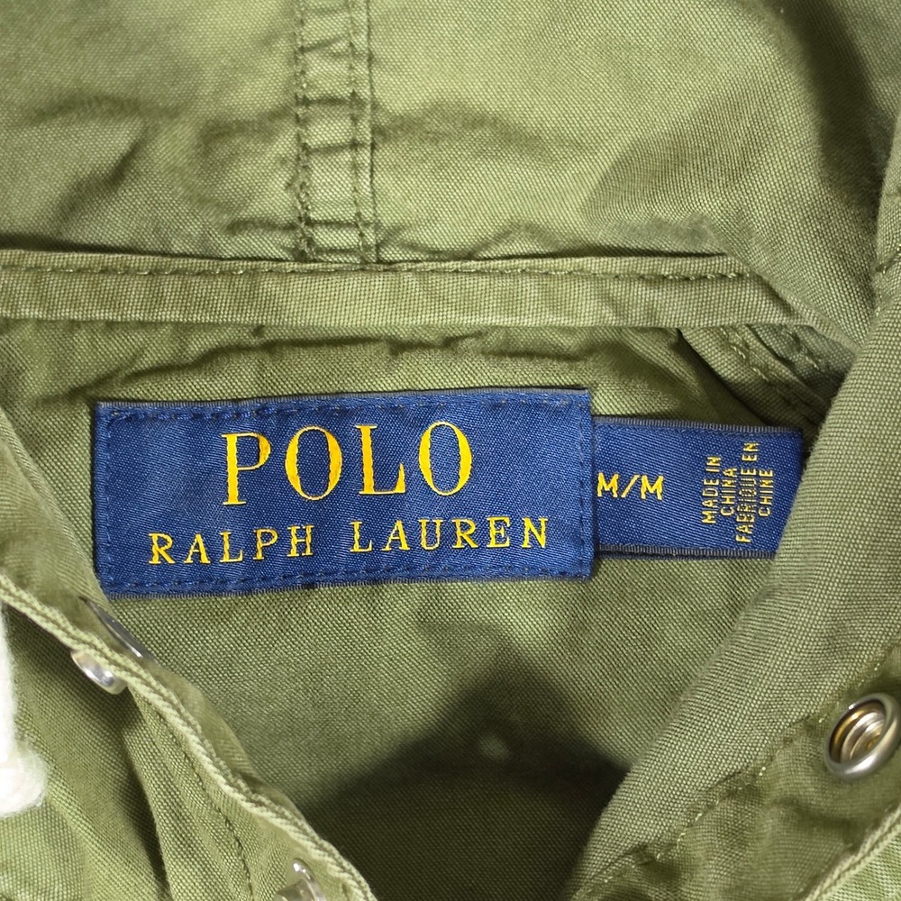 Polo Ralph Lauren Womens Olive Green Hooded Windbreaker Jacket Size Medium - Picture 5 of 8
